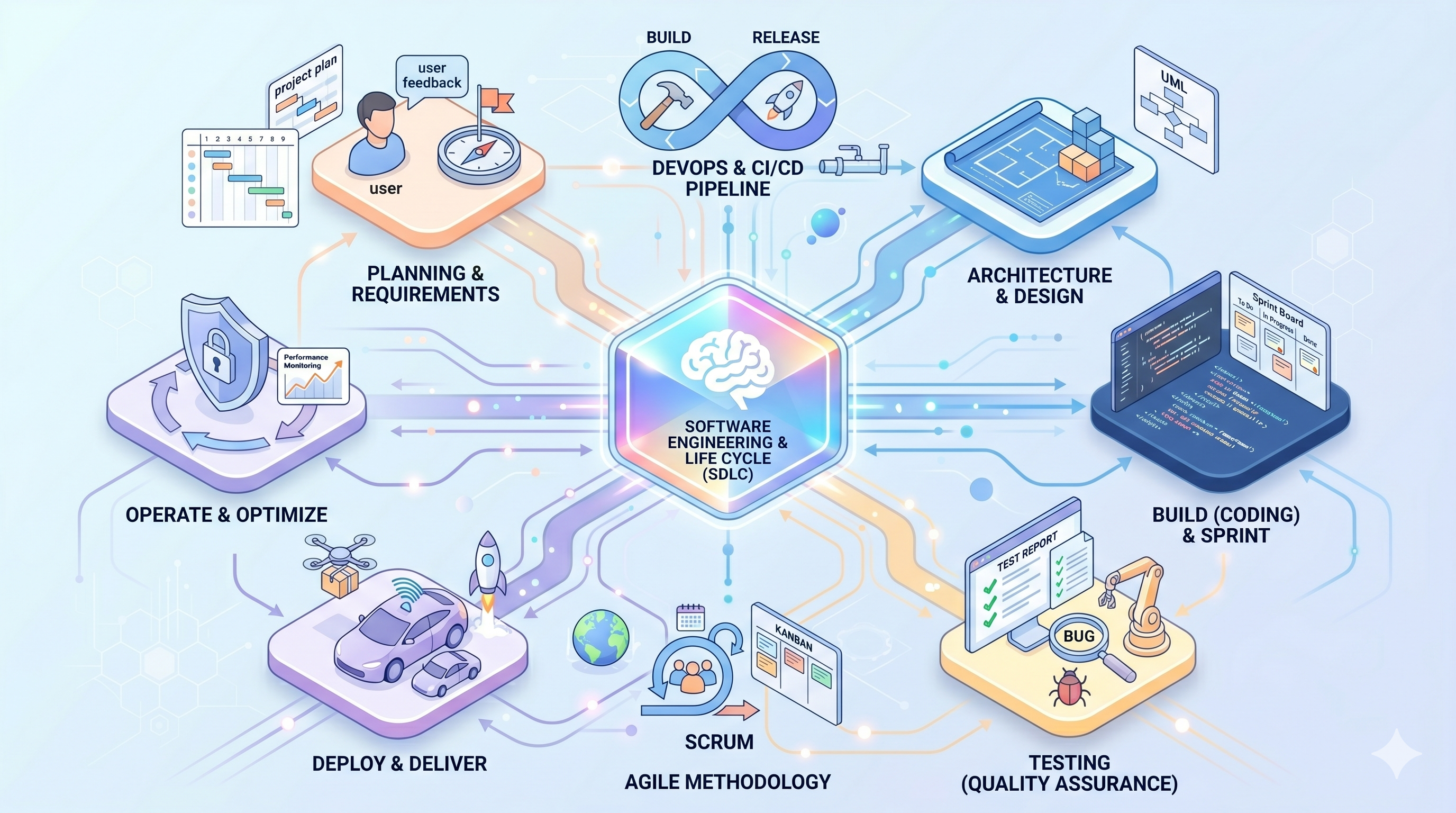 Modern DevOps pipeline showing CI/CD automation and infrastructure management
